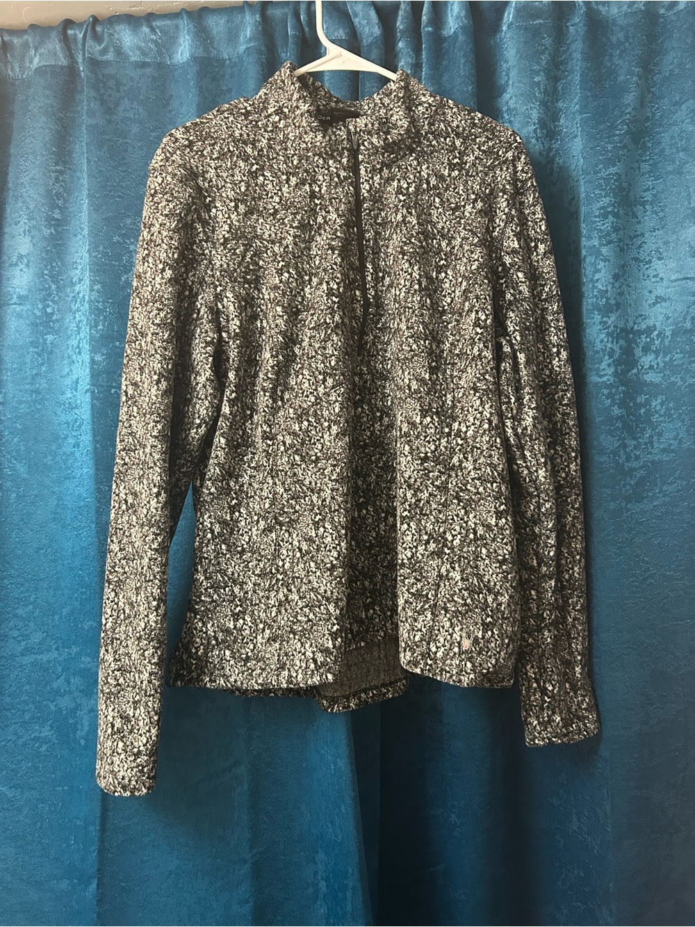 Spyder Black & White Marled Zip-Up Jacket